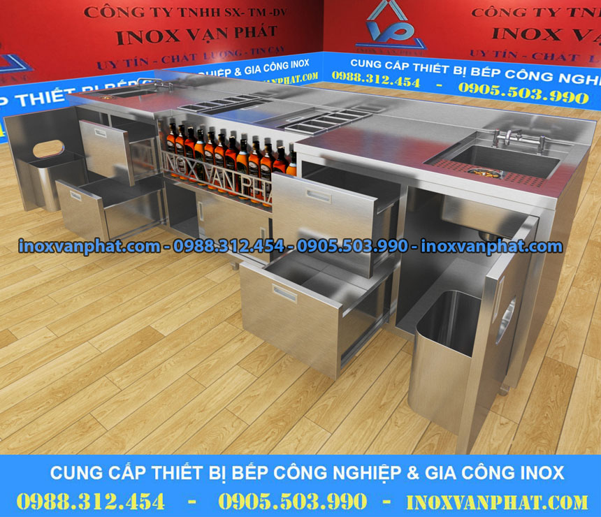 Quầy pha chế inox